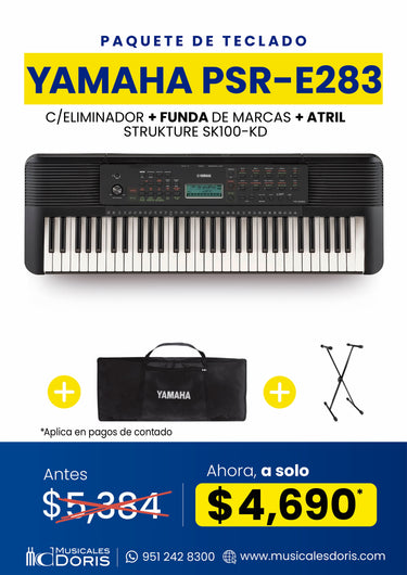 Paquete Teclado Yamaha PSR-E283 Con Accesorios Incluidos